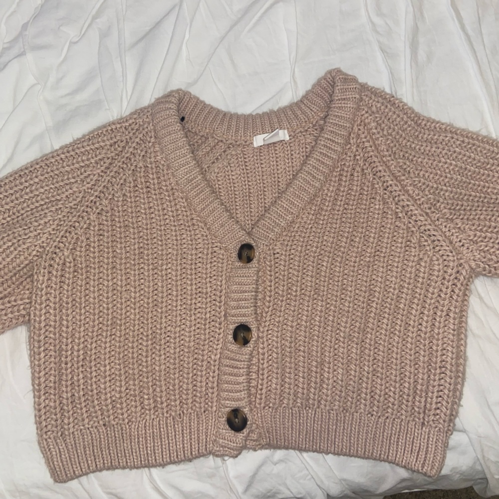 H&M Chunky Knit Cardigan Cropped